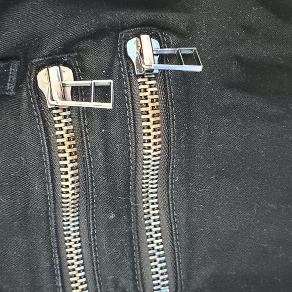 Carmar stretch black moto zipper jeans size 26 - Picture 5 of 10